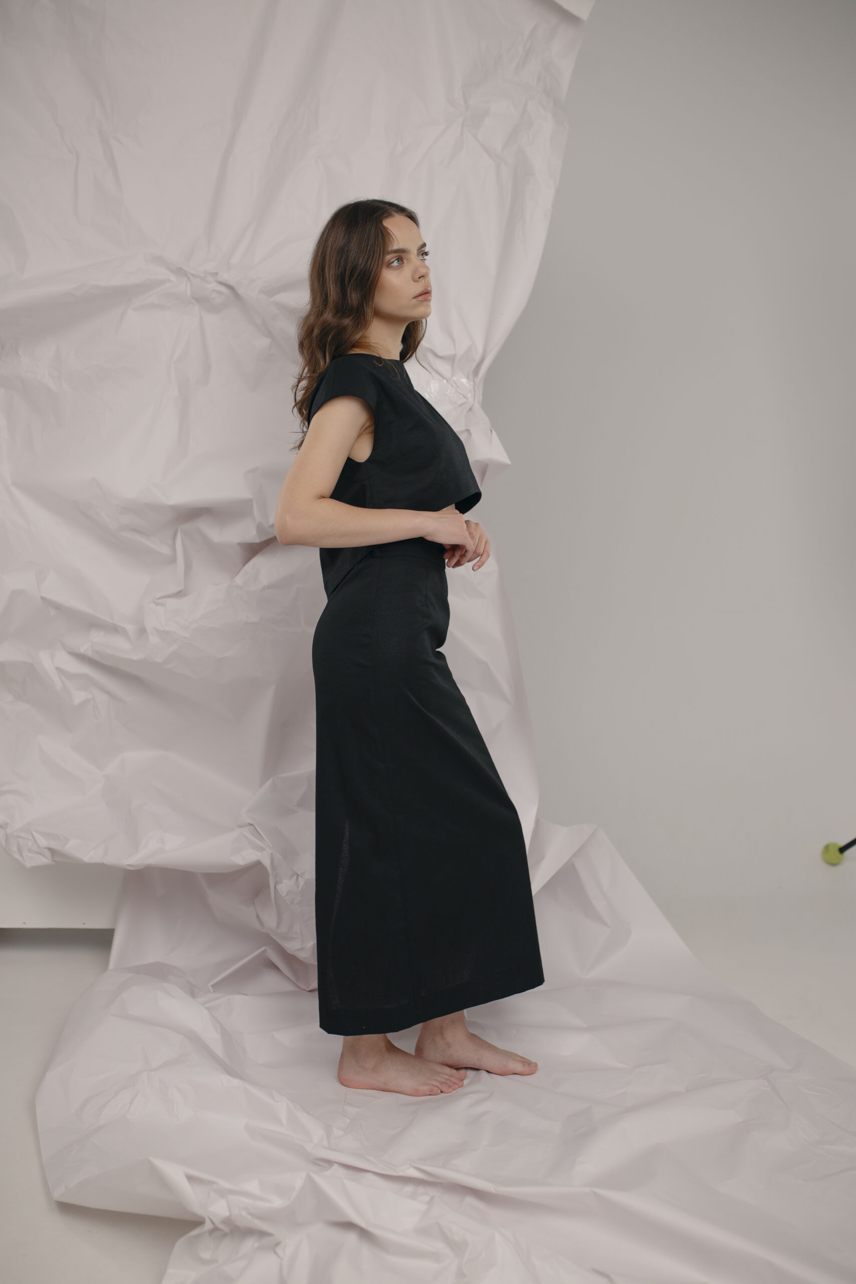 Linen Black Skirt - Image 2